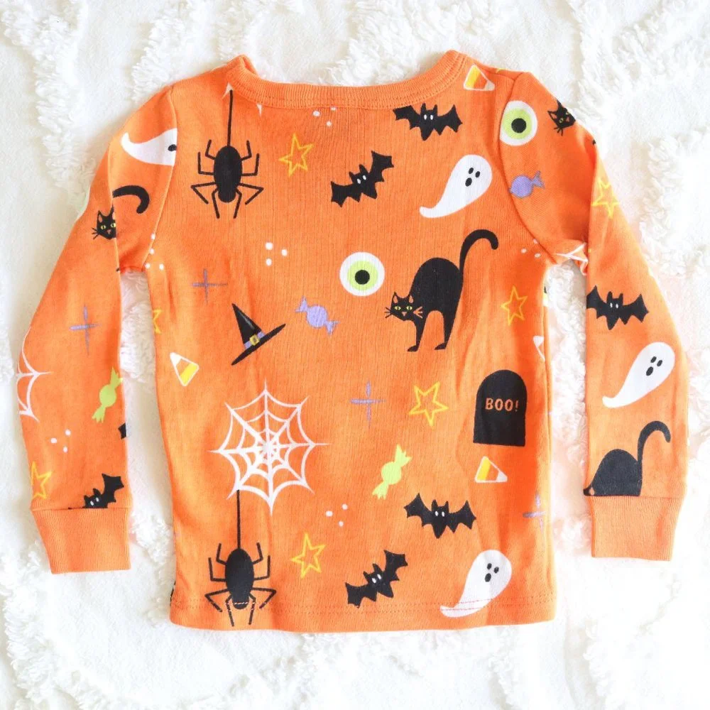 Baby Halloween Trick or Treat Stripe Shorts Matching Family Sleep Set 3pc Bundle